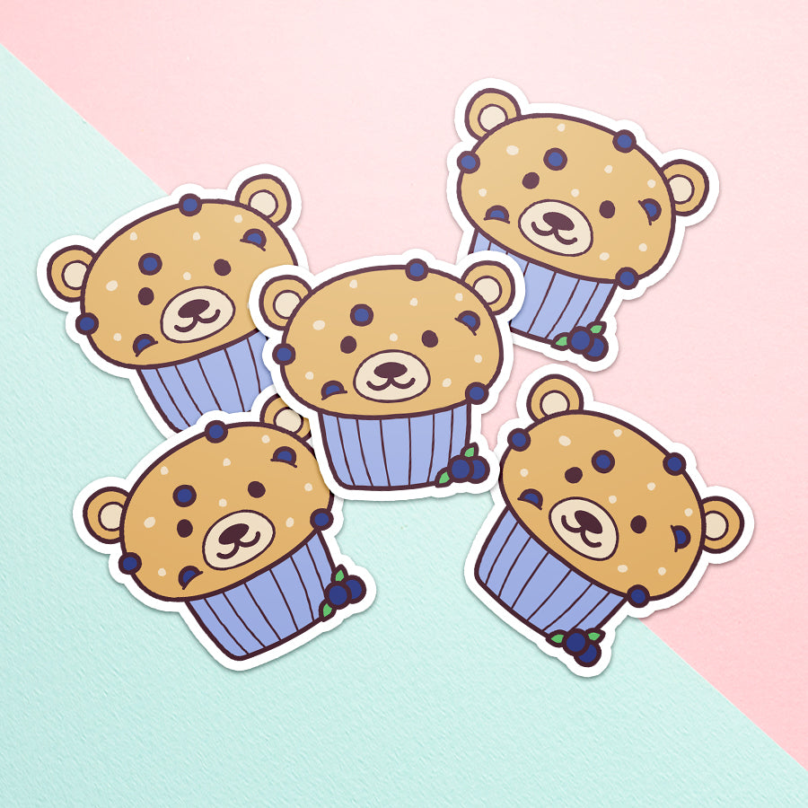 Bluebeary Muffin Vinyl Sticker