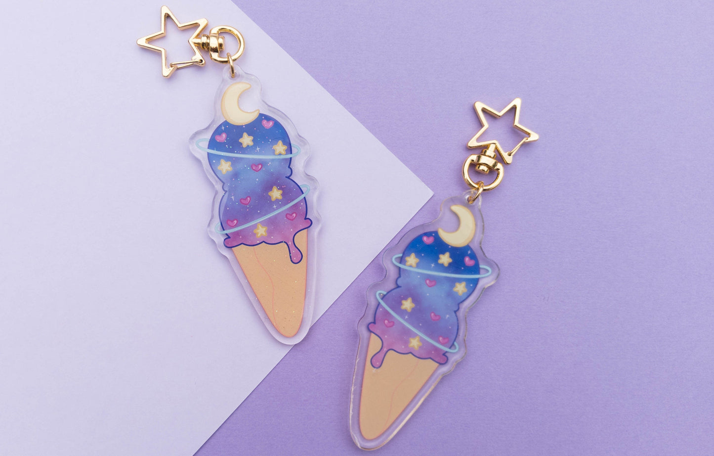 Space Ice Cream Keychain