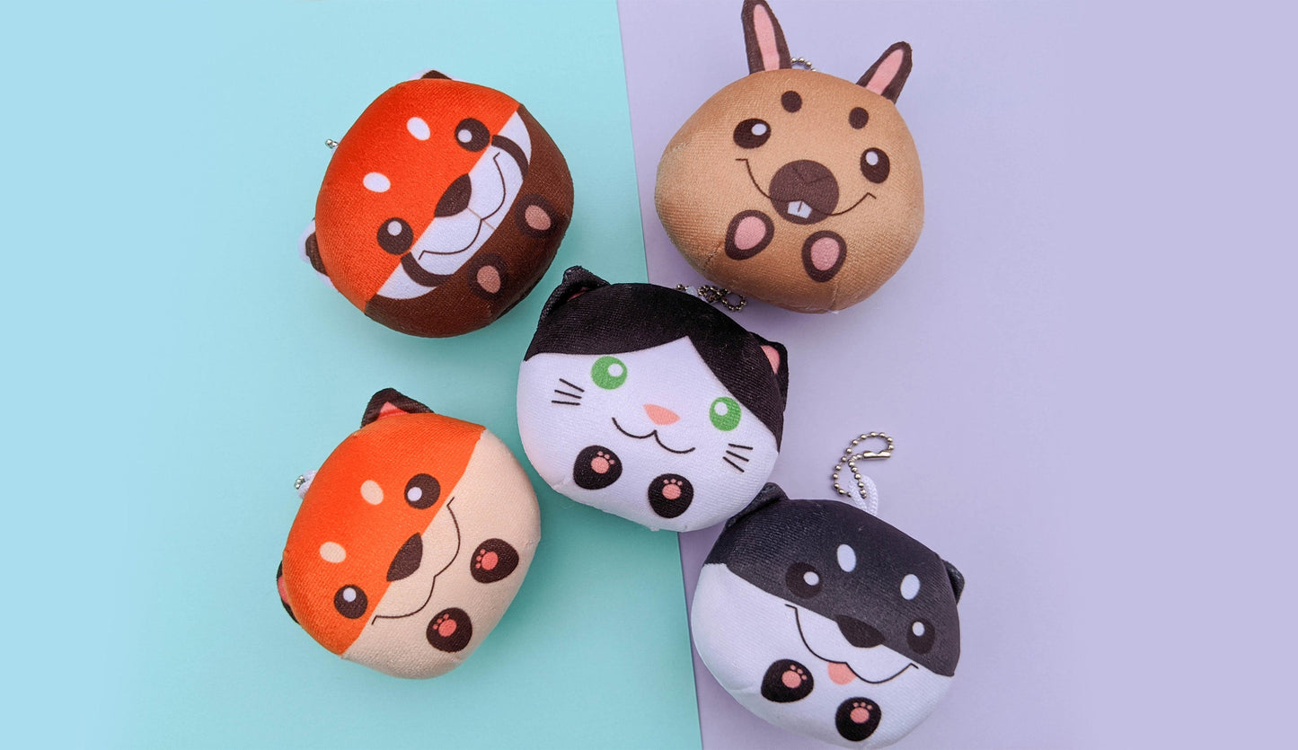 Plush Animal Omanjuu Keychain