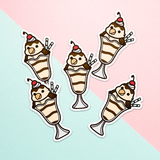 Hot Budgie Sundae Vinyl Sticker