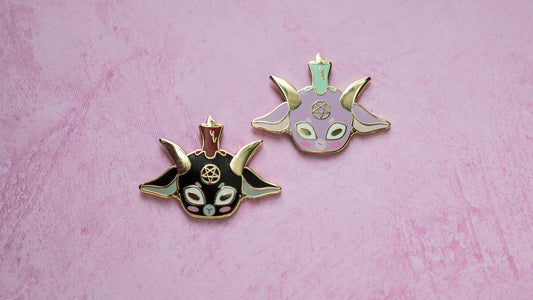 Chibi Baphomet Hard Enamel Pin