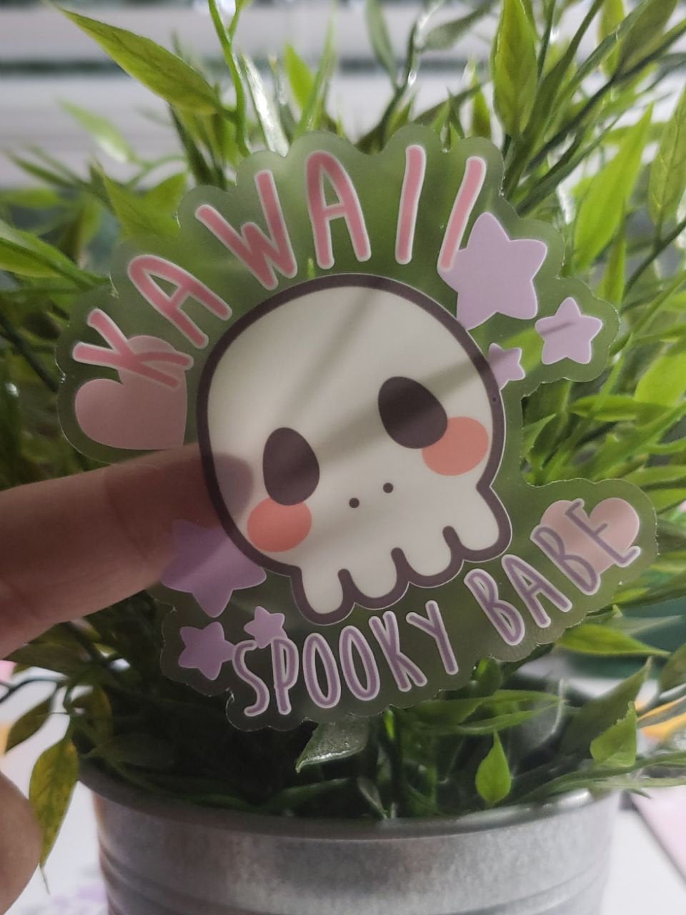 Kawaii Spooky Babe Clear Sticker