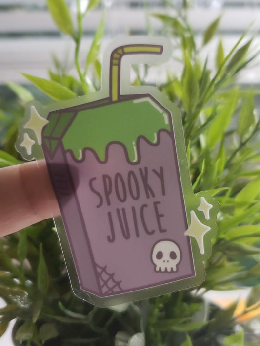 Spooky Juice Clear Sticker