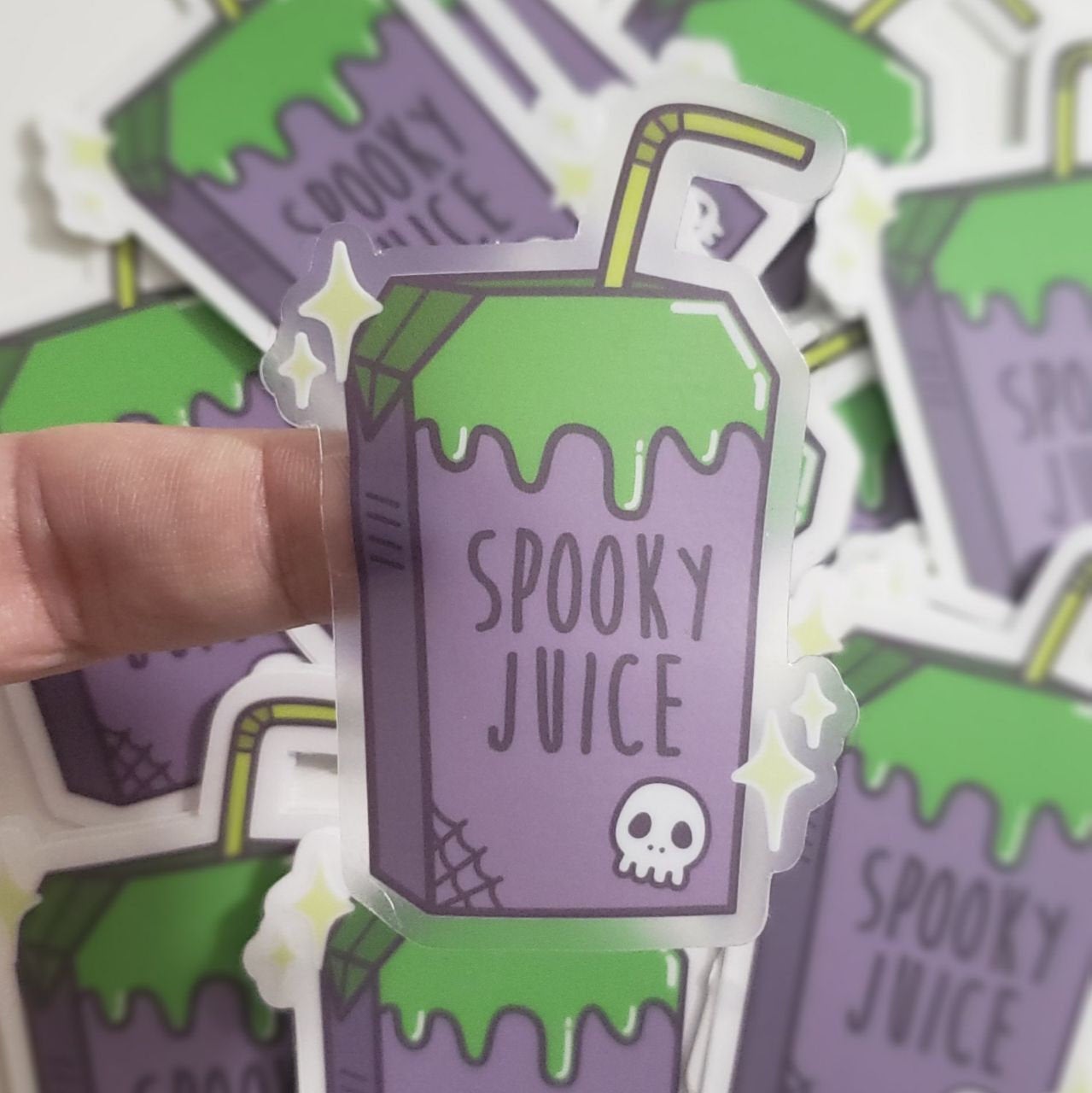 Spooky Juice Clear Sticker