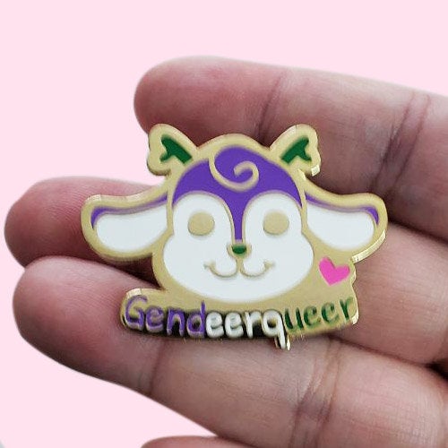 Gendeerqueer Hard Enamel Pin